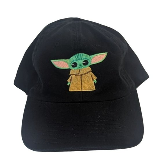 Star Wars Mandalorian Baby Yoda Grogu Black Adjustable Cap One Size Fits Most - Picture 5 of 8